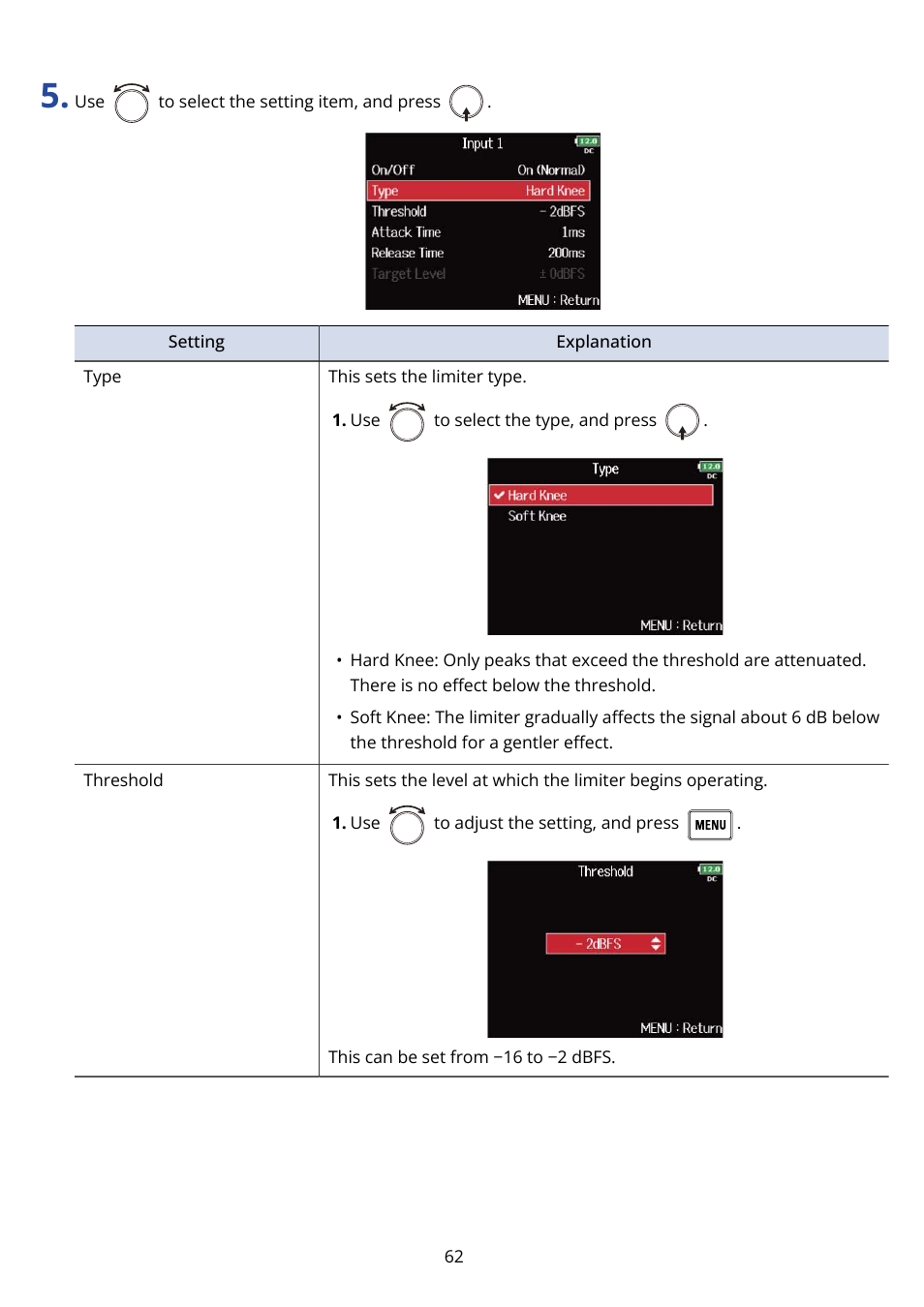 Zoom F8n Pro 8-Input / 10-Track Multitrack Field Recorder User Manual | Page 62 / 316
