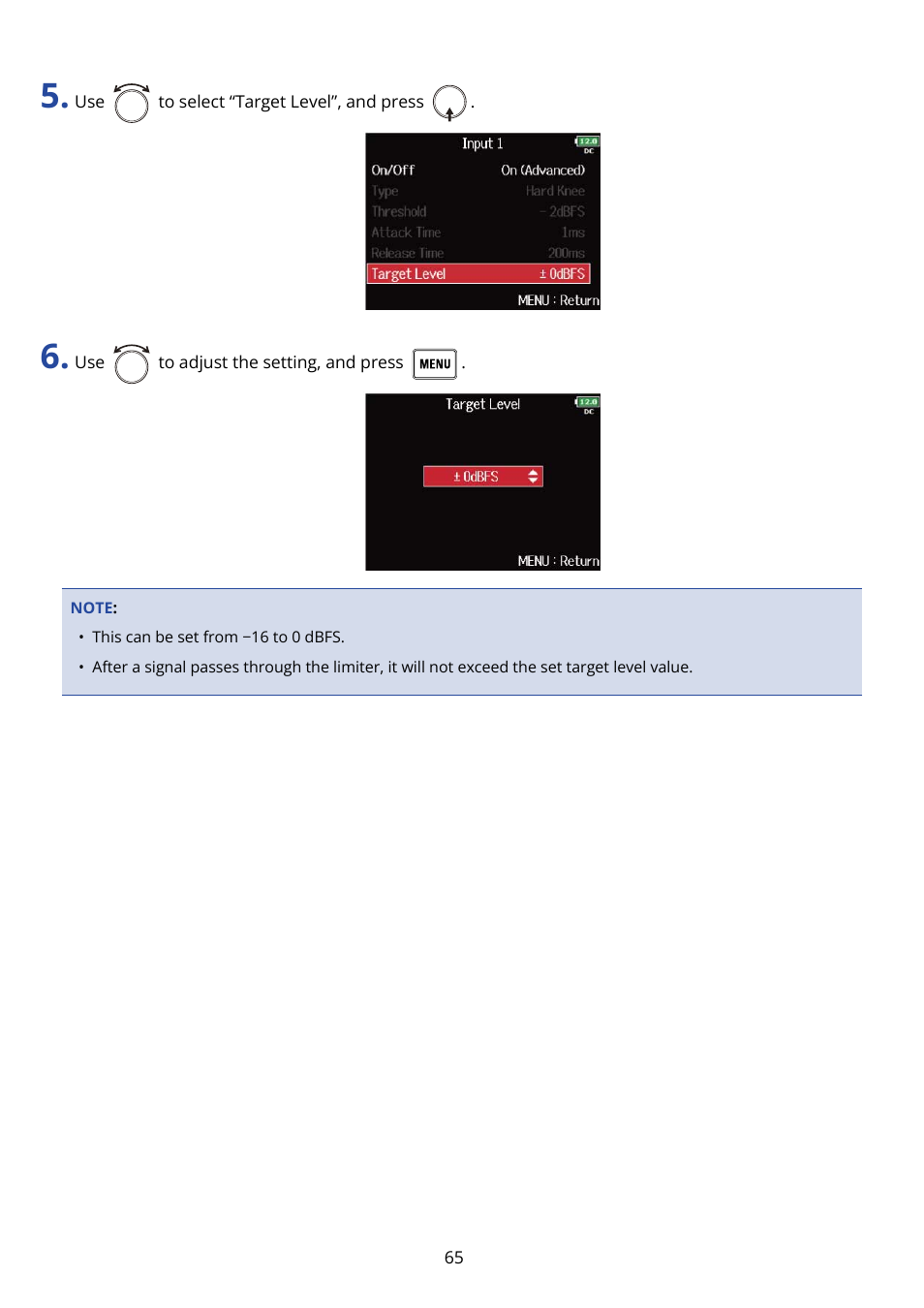 Zoom F8n Pro 8-Input / 10-Track Multitrack Field Recorder User Manual | Page 65 / 316