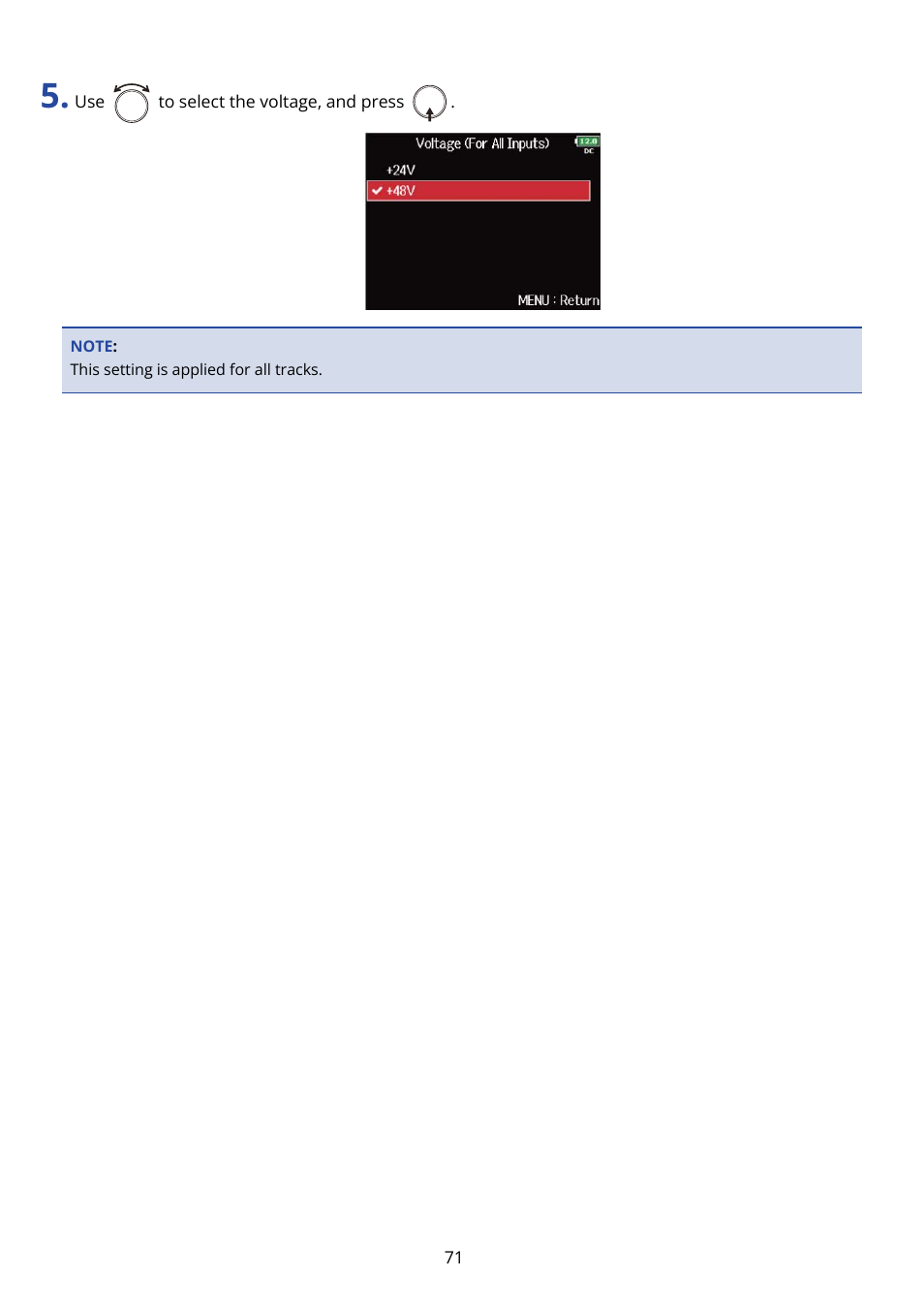 Zoom F8n Pro 8-Input / 10-Track Multitrack Field Recorder User Manual | Page 71 / 316