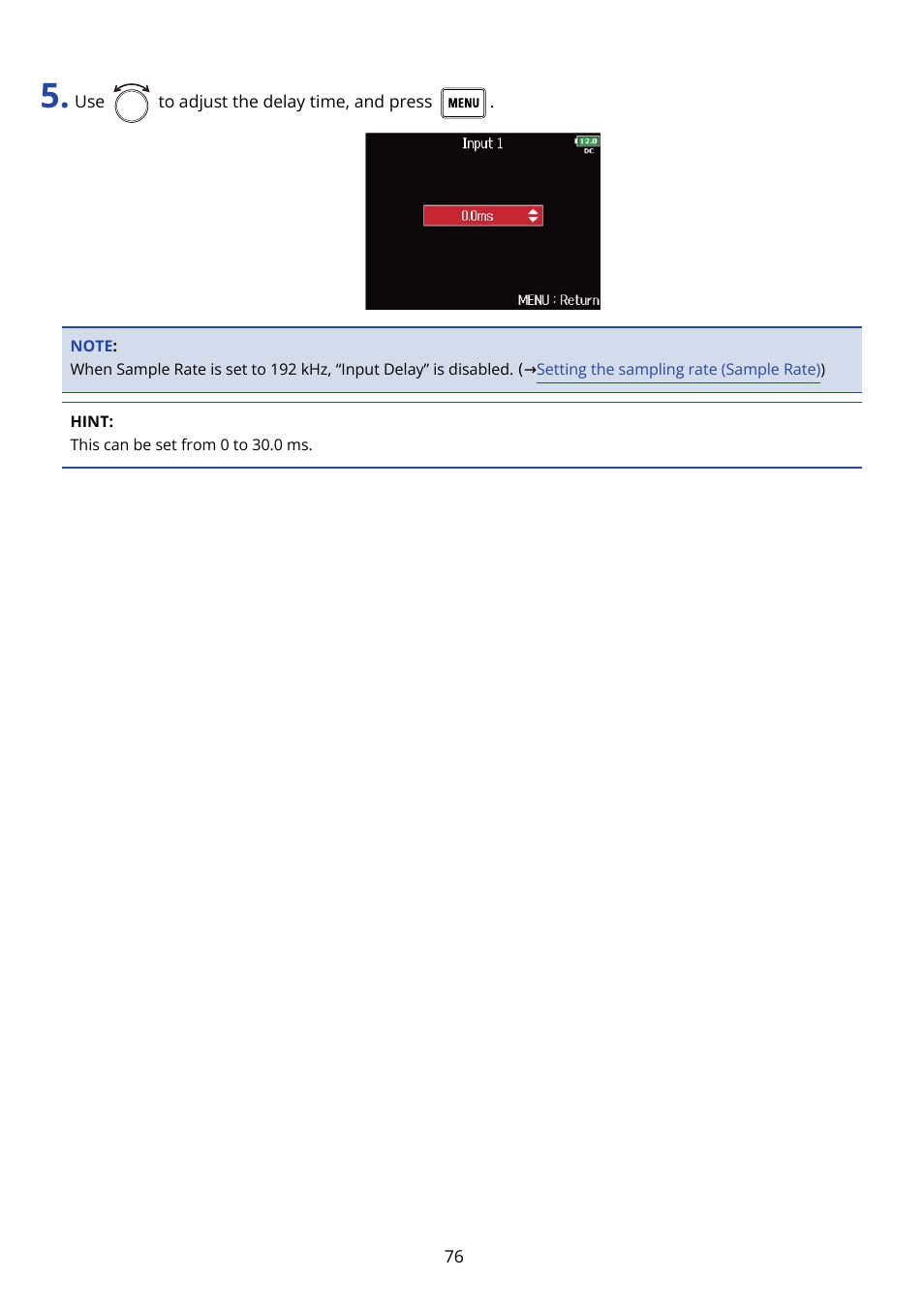 Zoom F8n Pro 8-Input / 10-Track Multitrack Field Recorder User Manual | Page 76 / 316