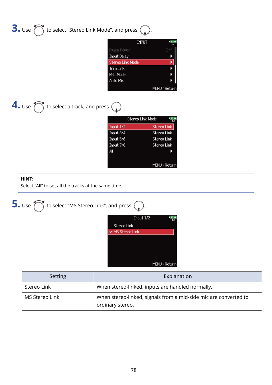 Zoom F8n Pro 8-Input / 10-Track Multitrack Field Recorder User Manual | Page 78 / 316