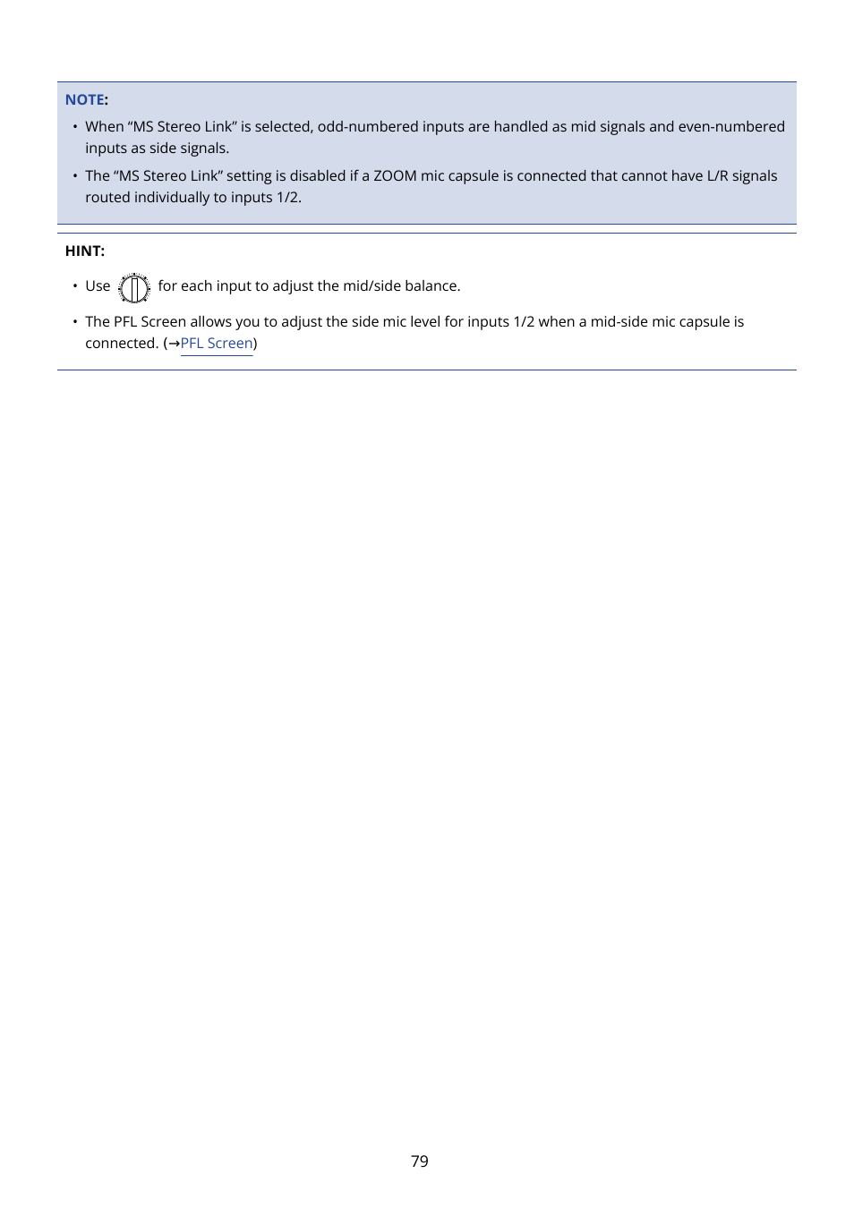 Zoom F8n Pro 8-Input / 10-Track Multitrack Field Recorder User Manual | Page 79 / 316