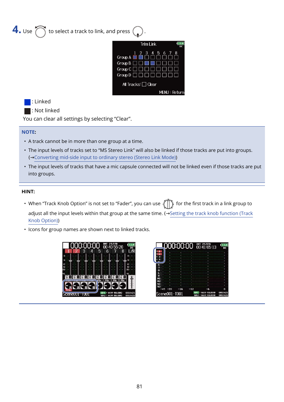 Zoom F8n Pro 8-Input / 10-Track Multitrack Field Recorder User Manual | Page 81 / 316