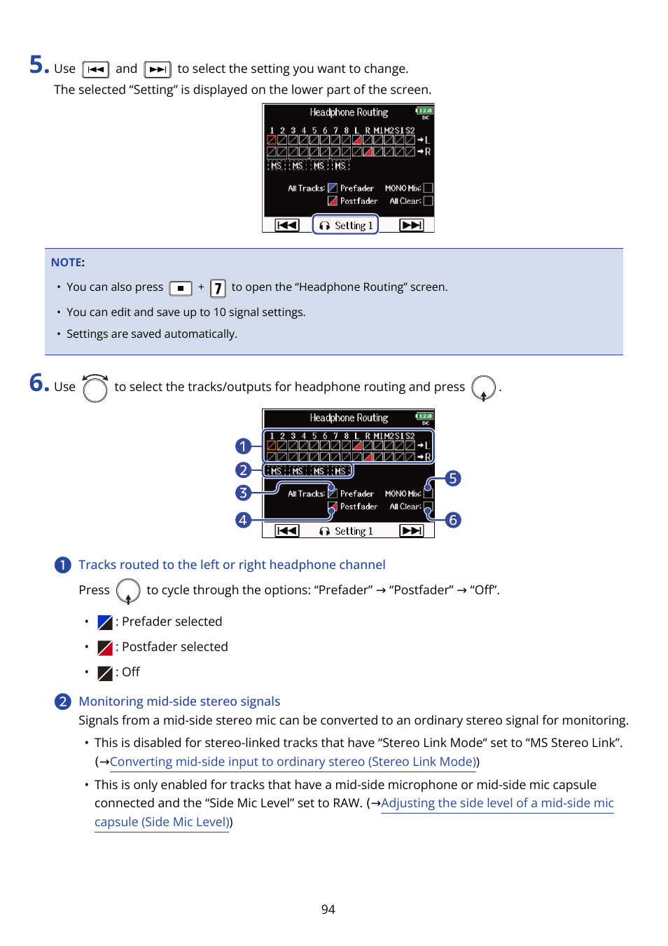 Zoom F8n Pro 8-Input / 10-Track Multitrack Field Recorder User Manual | Page 94 / 316