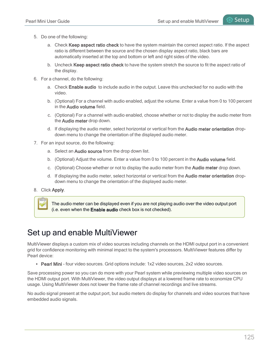 Set up and enable multiviewer | Epiphan Pearl Mini Live Video Production System with 512GB SSD (NA/JP) User Manual | Page 136 / 459