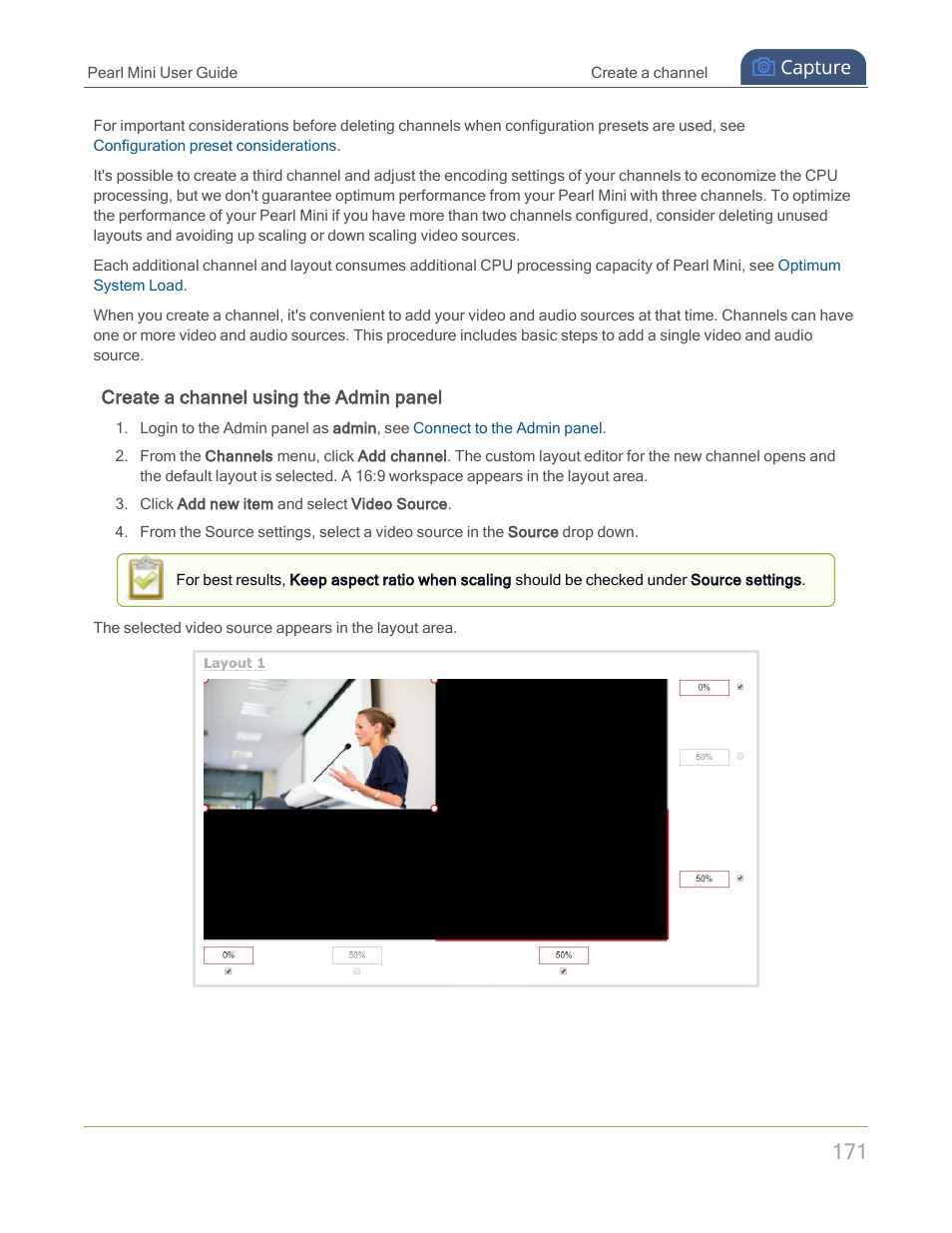 Epiphan Pearl Mini Live Video Production System with 512GB SSD (NA/JP) User Manual | Page 182 / 459