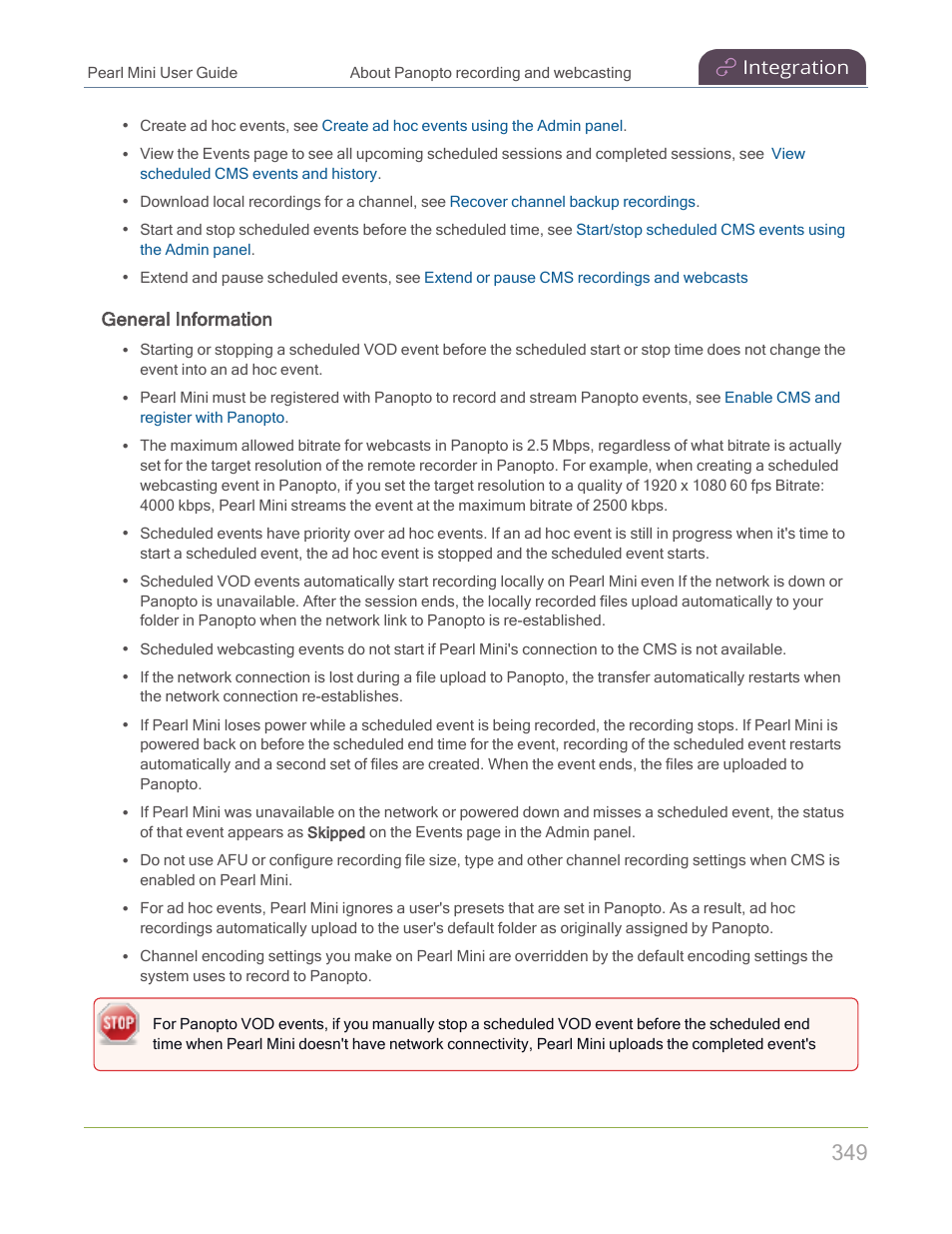 General information | Epiphan Pearl Mini Live Video Production System with 512GB SSD (NA/JP) User Manual | Page 360 / 459