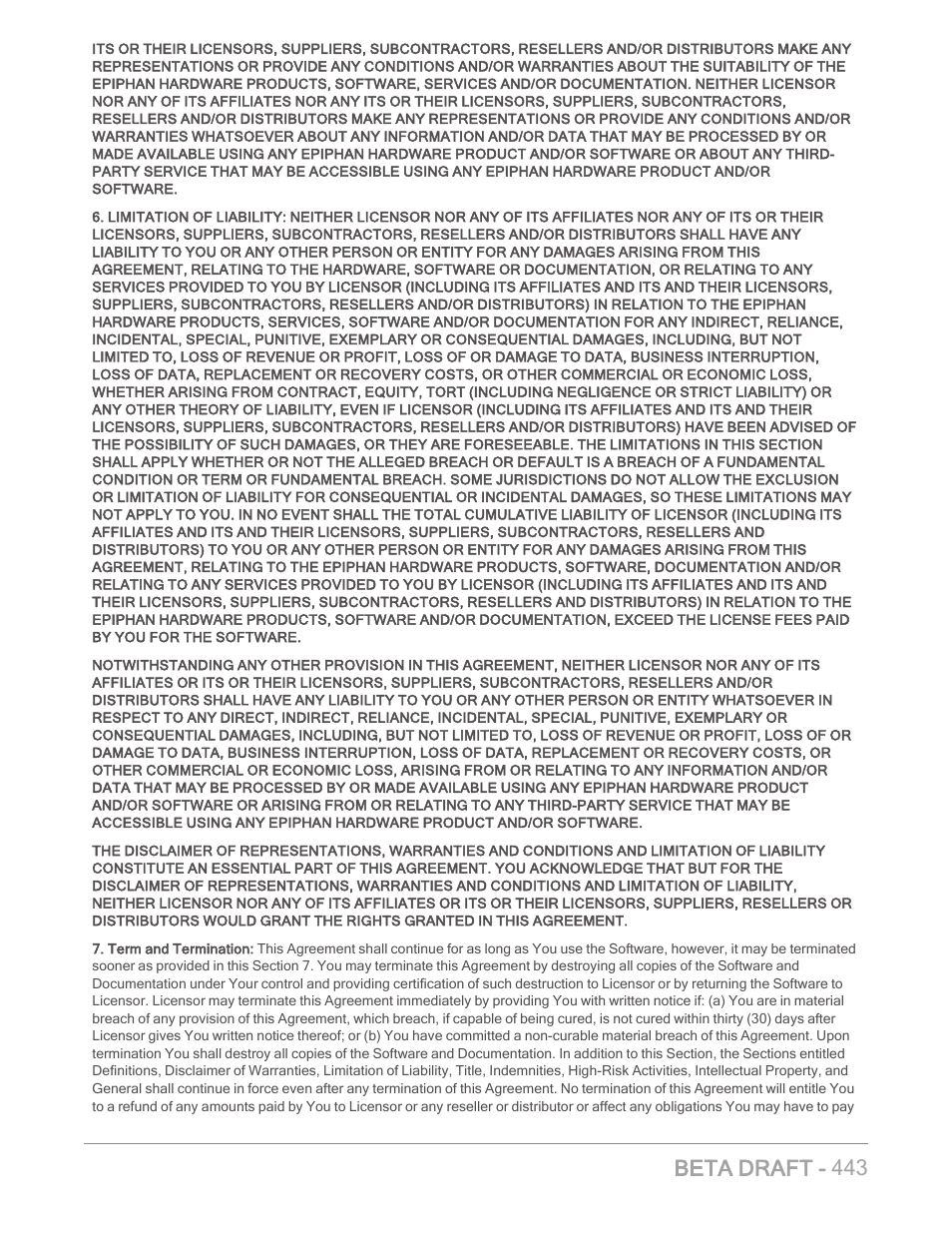 Beta draft - 443 | Epiphan Pearl Mini Live Video Production System with 512GB SSD (NA/JP) User Manual | Page 454 / 459