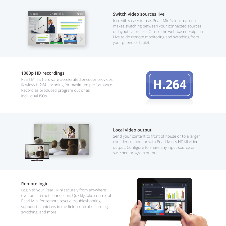 H.264 | Epiphan Pearl Mini Live Video Production System User Manual | Page 5 / 8