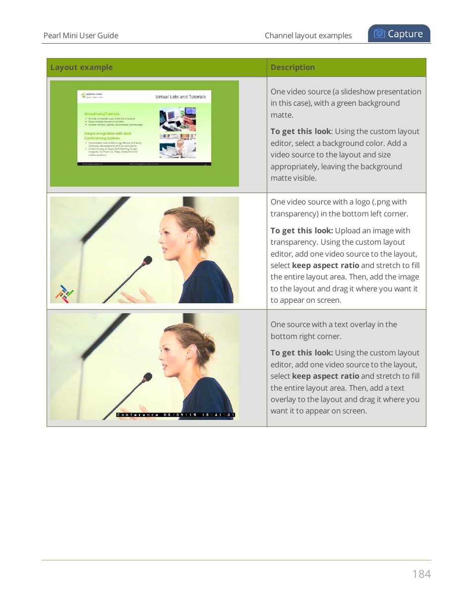 Epiphan Pearl Mini Live Video Production System User Manual | Page 195 / 438