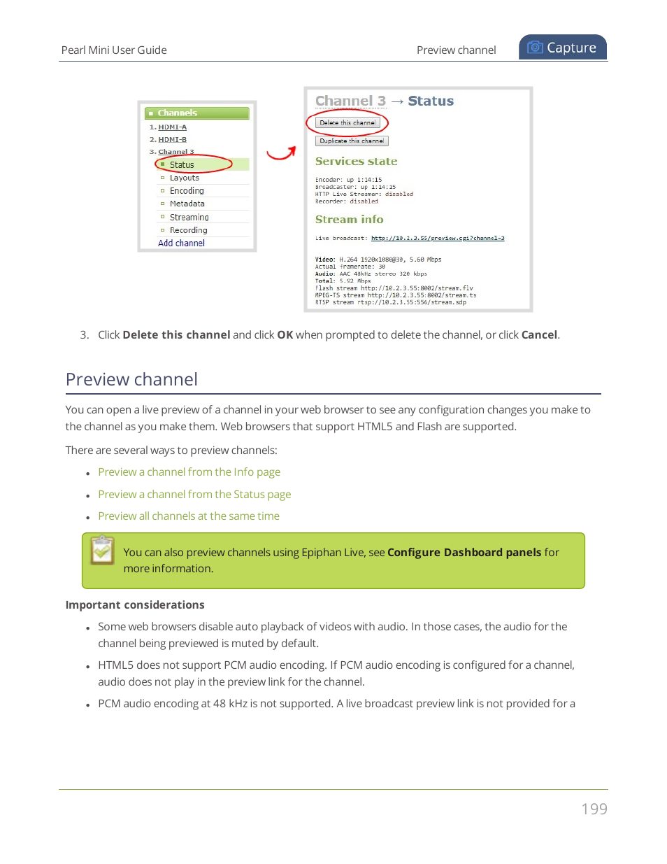 Preview channel | Epiphan Pearl Mini Live Video Production System User Manual | Page 210 / 438