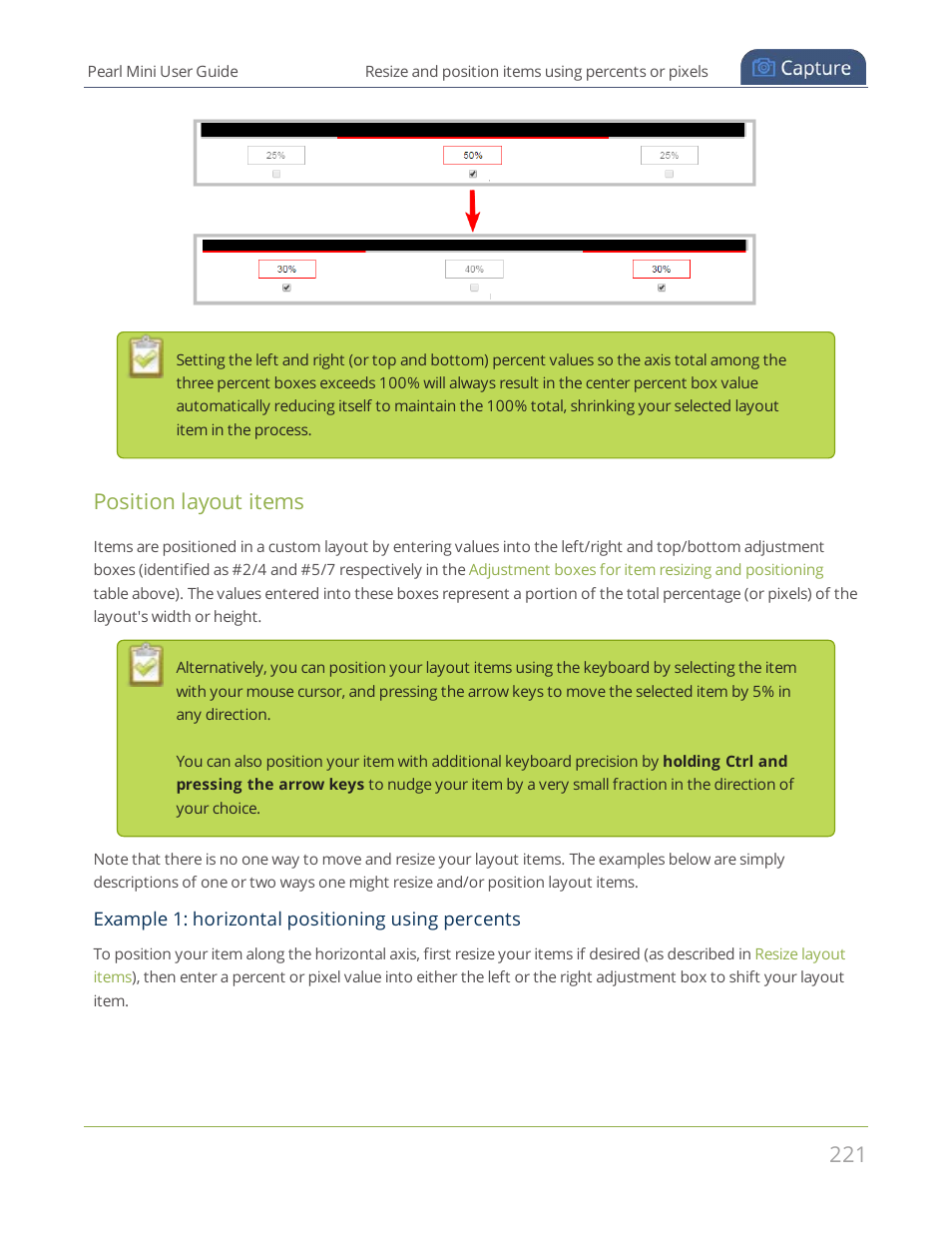 Position layout items | Epiphan Pearl Mini Live Video Production System User Manual | Page 232 / 438