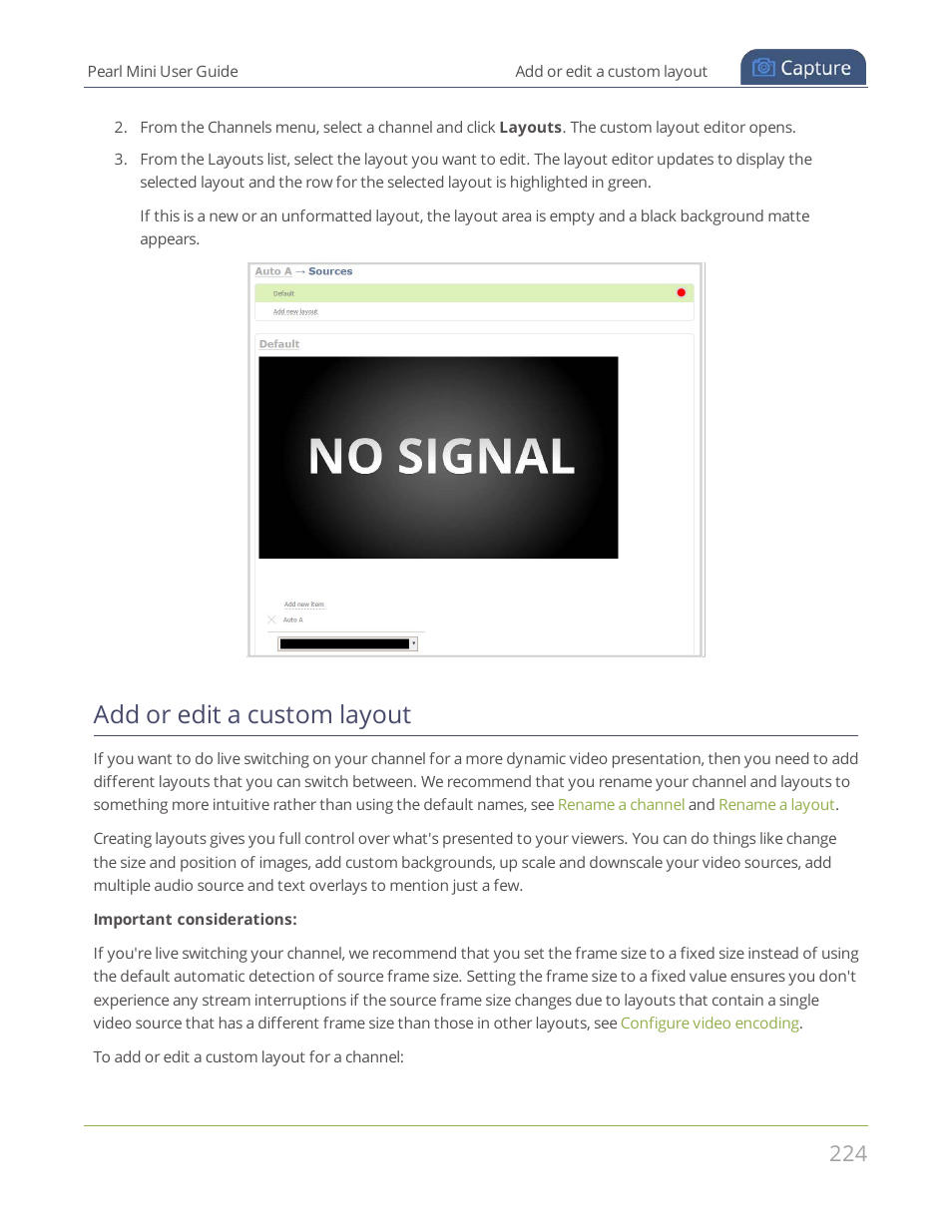 Add or edit a custom layout | Epiphan Pearl Mini Live Video Production System User Manual | Page 235 / 438