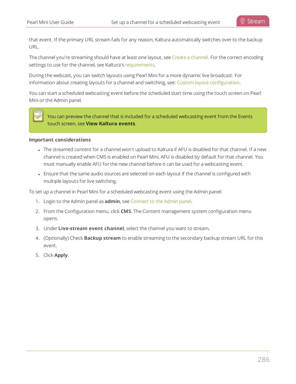 Epiphan Pearl Mini Live Video Production System User Manual | Page 297 / 438
