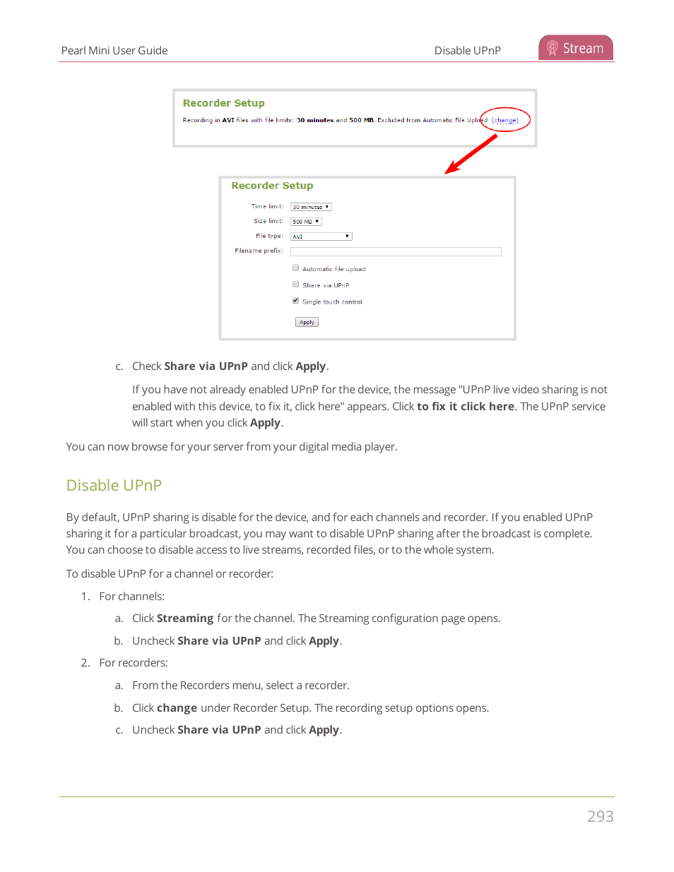 Disable upnp | Epiphan Pearl Mini Live Video Production System User Manual | Page 304 / 438