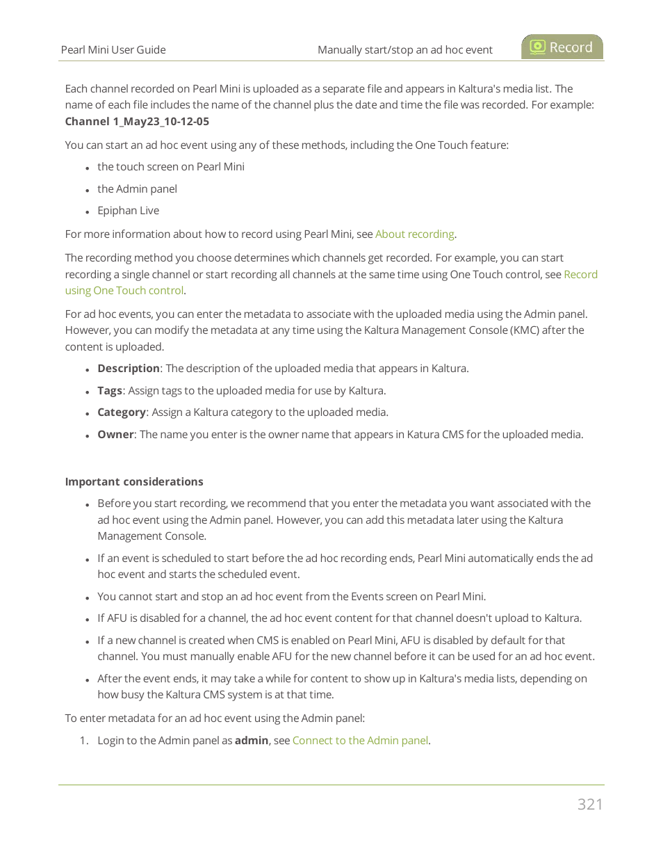 Epiphan Pearl Mini Live Video Production System User Manual | Page 332 / 438