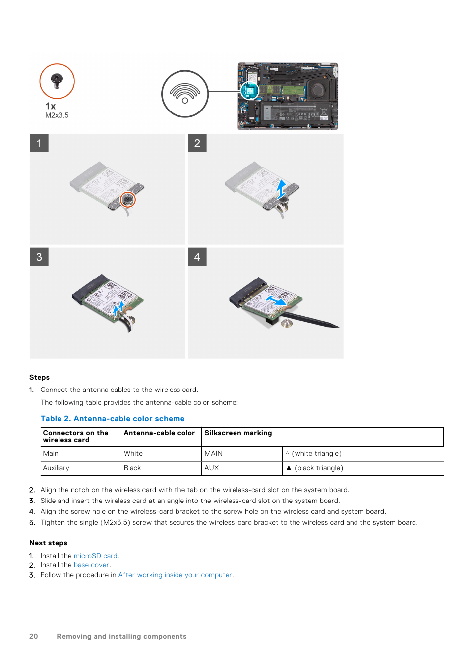 Dell 14" Mobile Precision 3470 Mobile Workstation (Silver) User Manual | Page 20 / 121