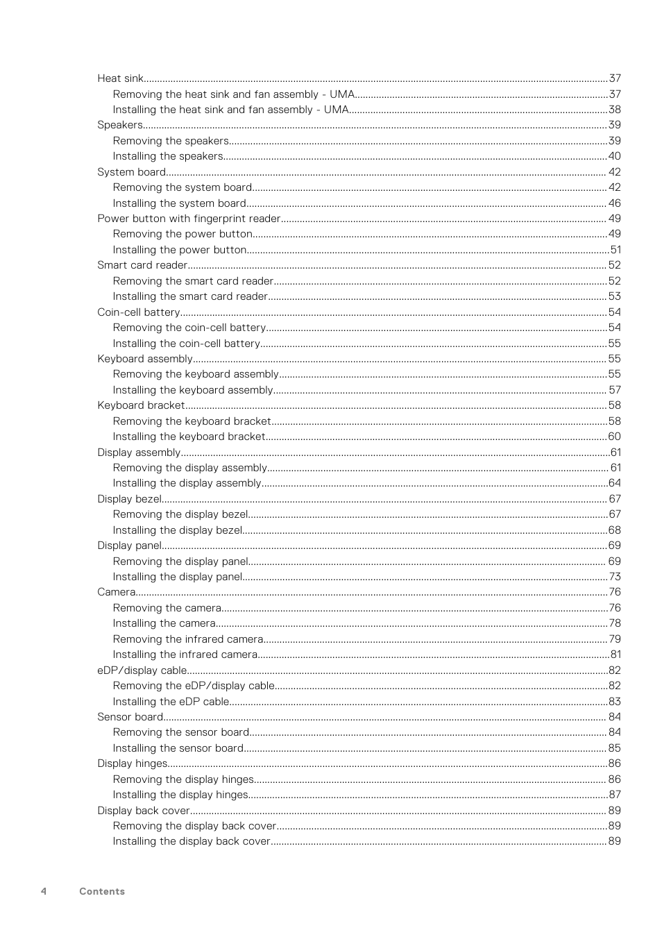 Dell 14" Mobile Precision 3470 Mobile Workstation (Silver) User Manual | Page 4 / 121