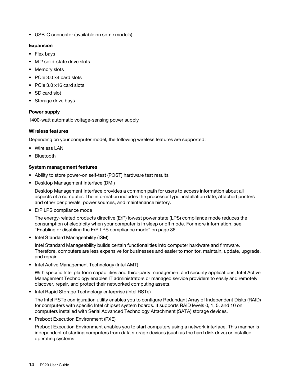 Lenovo ThinkStation P920 Tower Workstation User Manual | Page 26 / 174