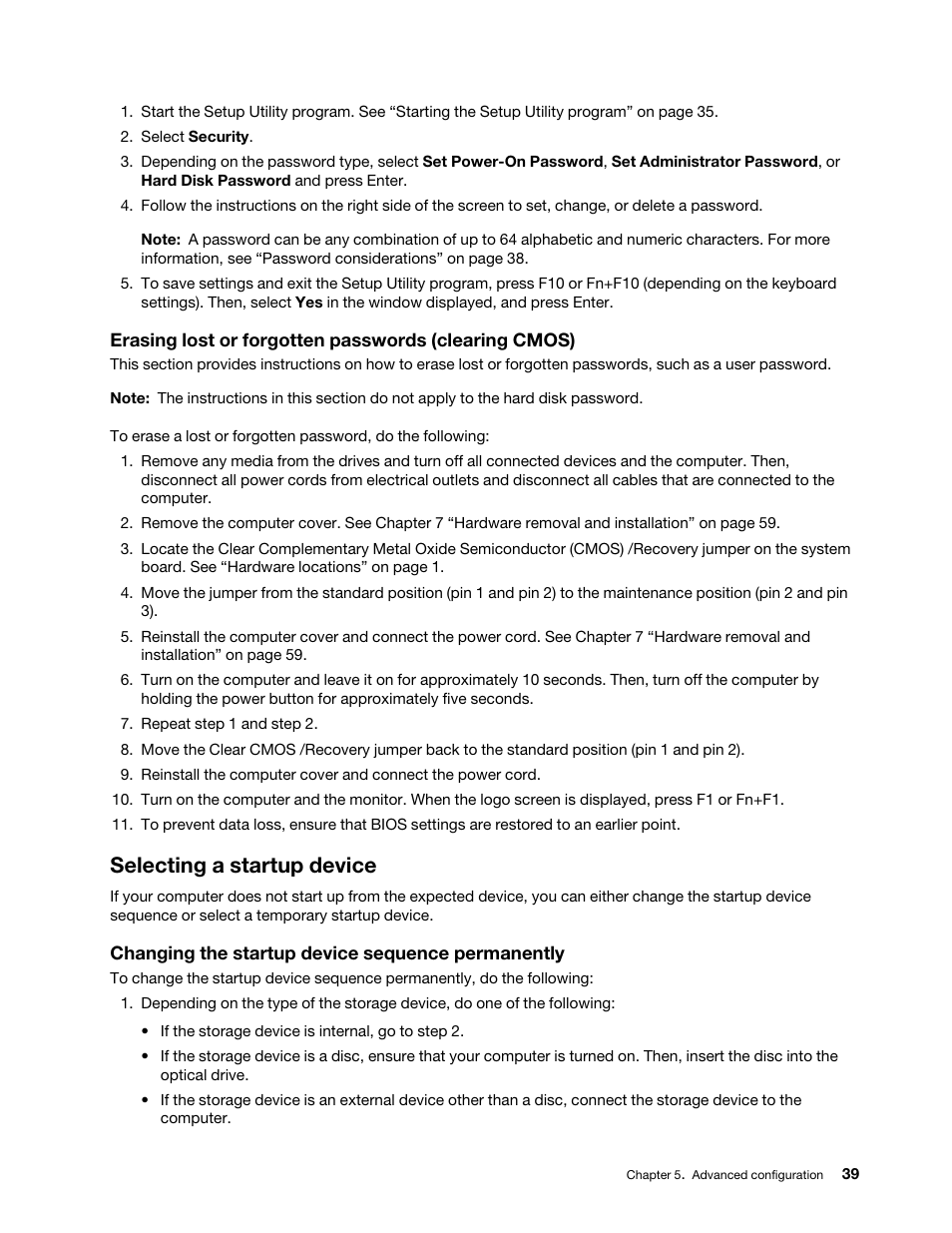 Selecting a startup device | Lenovo ThinkStation P920 Tower Workstation User Manual | Page 51 / 174