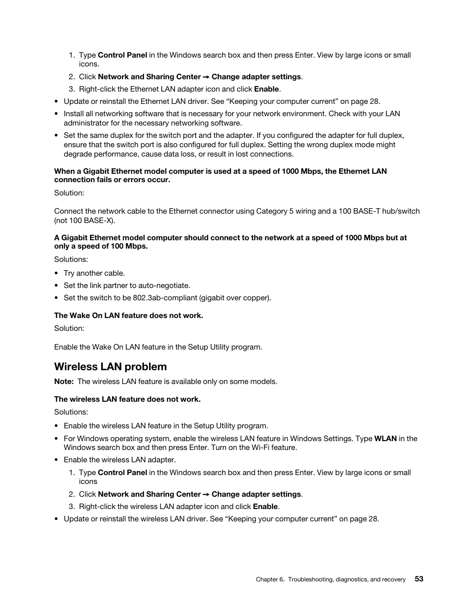 Wireless lan problem | Lenovo ThinkStation P920 Tower Workstation User Manual | Page 65 / 174