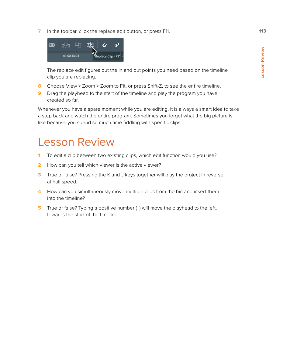 Lesson review | Blackmagic Design DaVinci Resolve Studio (Dongle) User Manual | Page 128 / 444