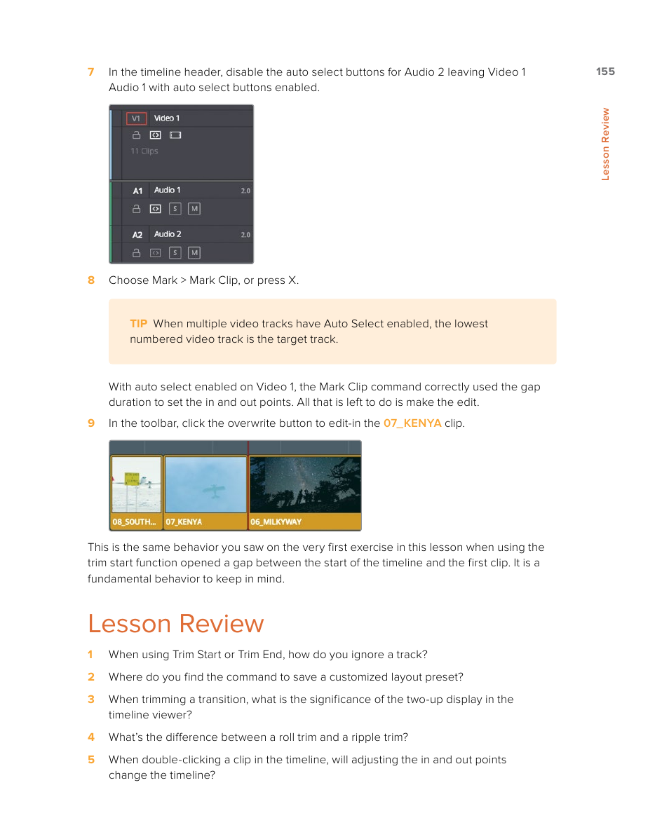 Lesson review | Blackmagic Design DaVinci Resolve Studio (Dongle) User Manual | Page 170 / 444