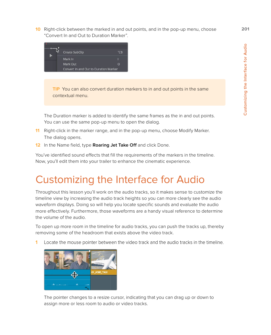 Customizing the interface for audio | Blackmagic Design DaVinci Resolve Studio (Dongle) User Manual | Page 216 / 444