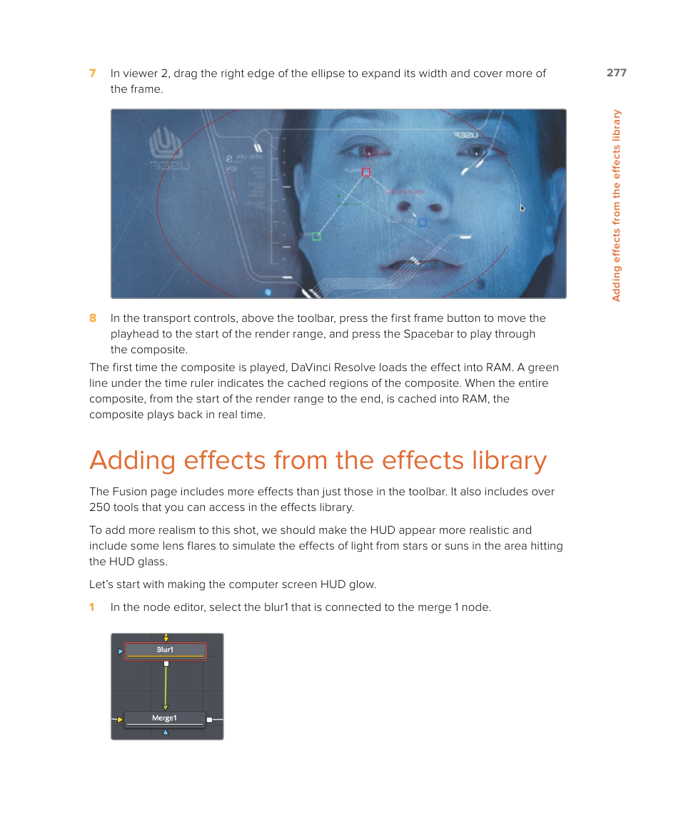 Adding effects from the effects library | Blackmagic Design DaVinci Resolve Studio (Dongle) User Manual | Page 292 / 444