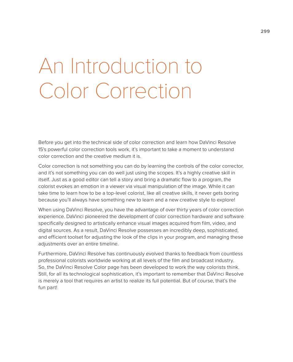 An introduction to color correction | Blackmagic Design DaVinci Resolve Studio (Dongle) User Manual | Page 314 / 444