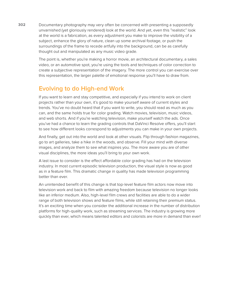 Evolving to do high-end work | Blackmagic Design DaVinci Resolve Studio (Dongle) User Manual | Page 317 / 444