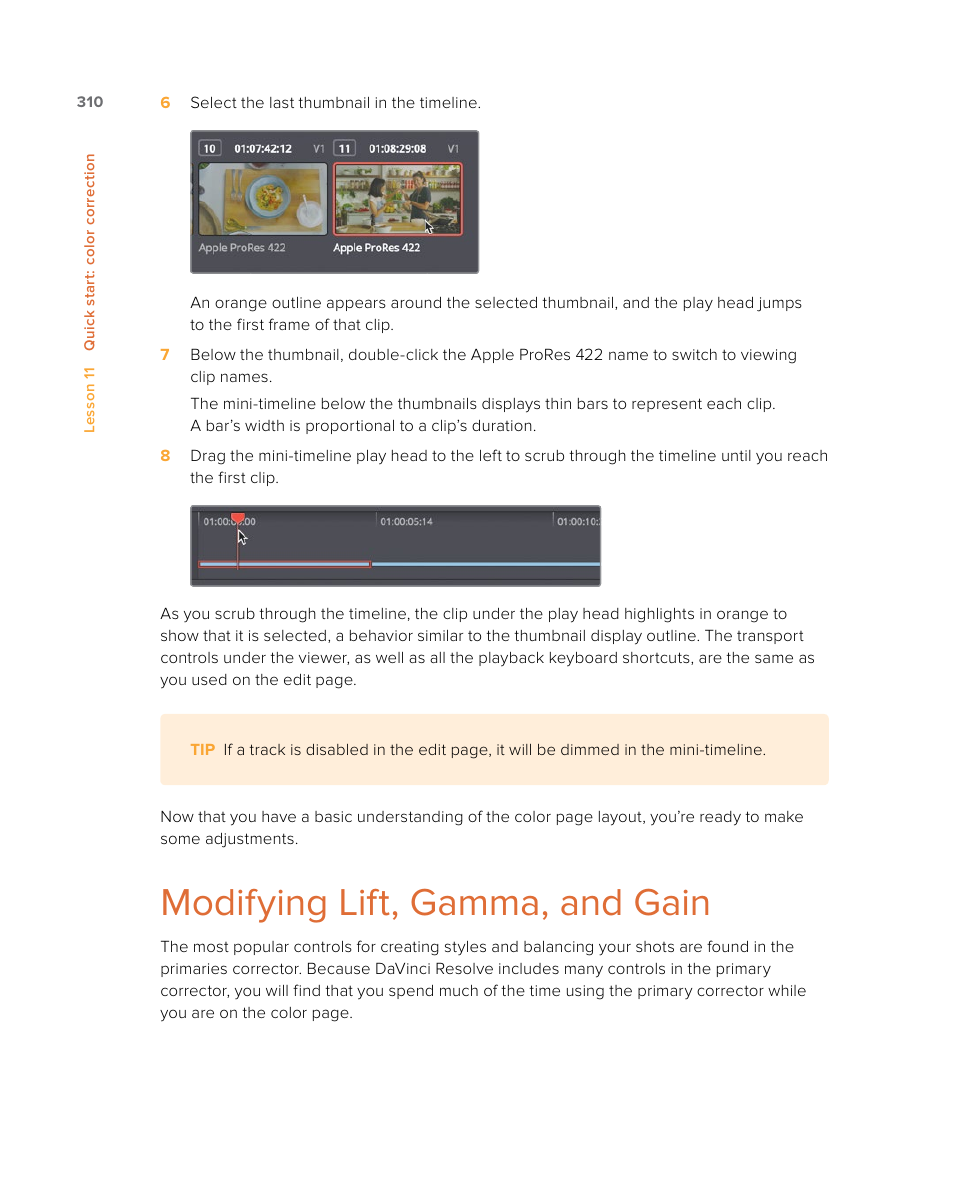 Modifying lift, gamma, and gain | Blackmagic Design DaVinci Resolve Studio (Dongle) User Manual | Page 325 / 444