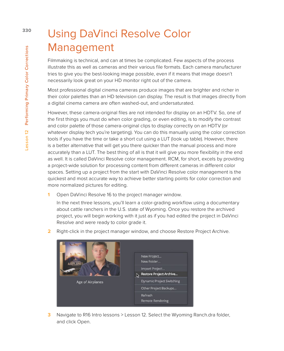 Using davinci resolve color management | Blackmagic Design DaVinci Resolve Studio (Dongle) User Manual | Page 345 / 444