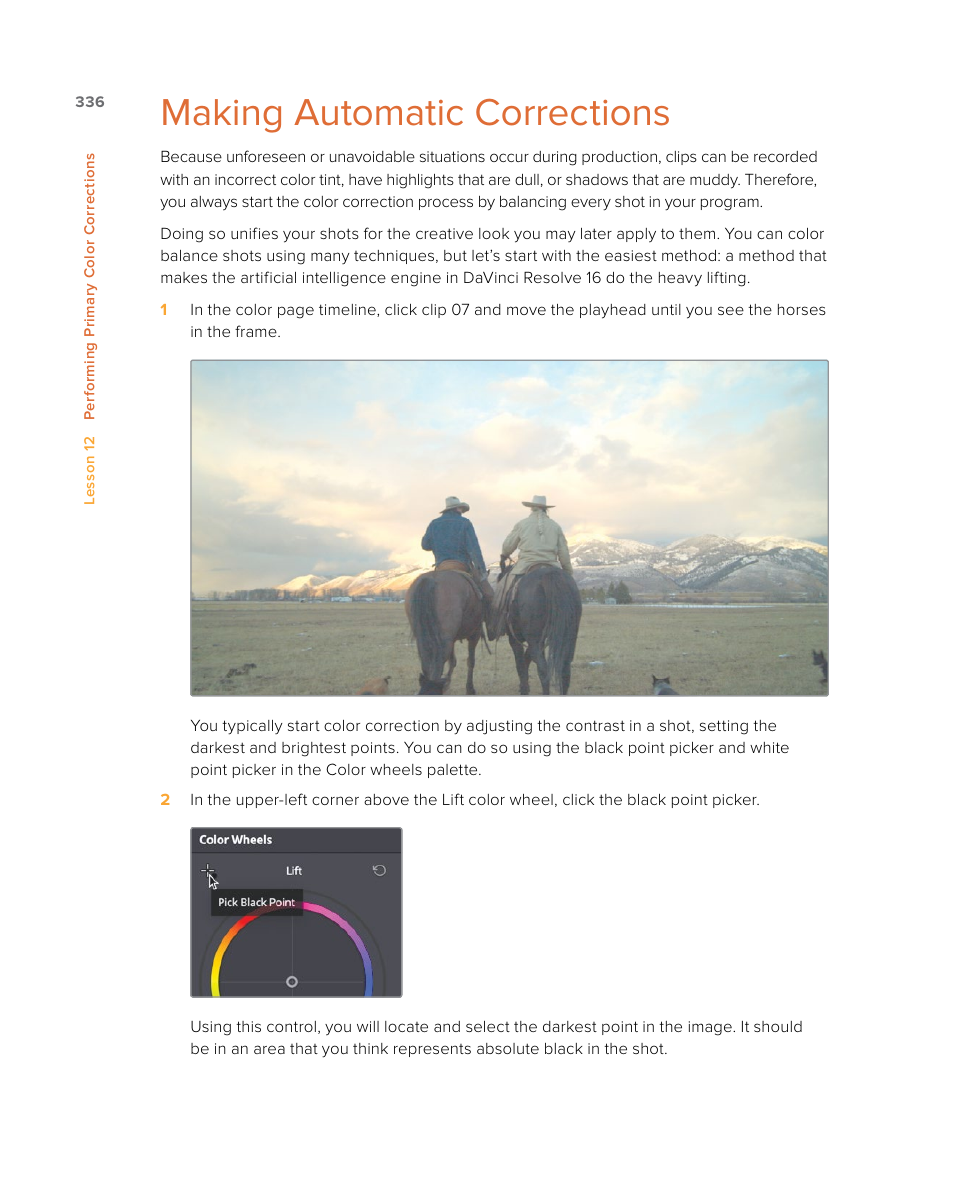 Making automatic corrections | Blackmagic Design DaVinci Resolve Studio (Dongle) User Manual | Page 351 / 444