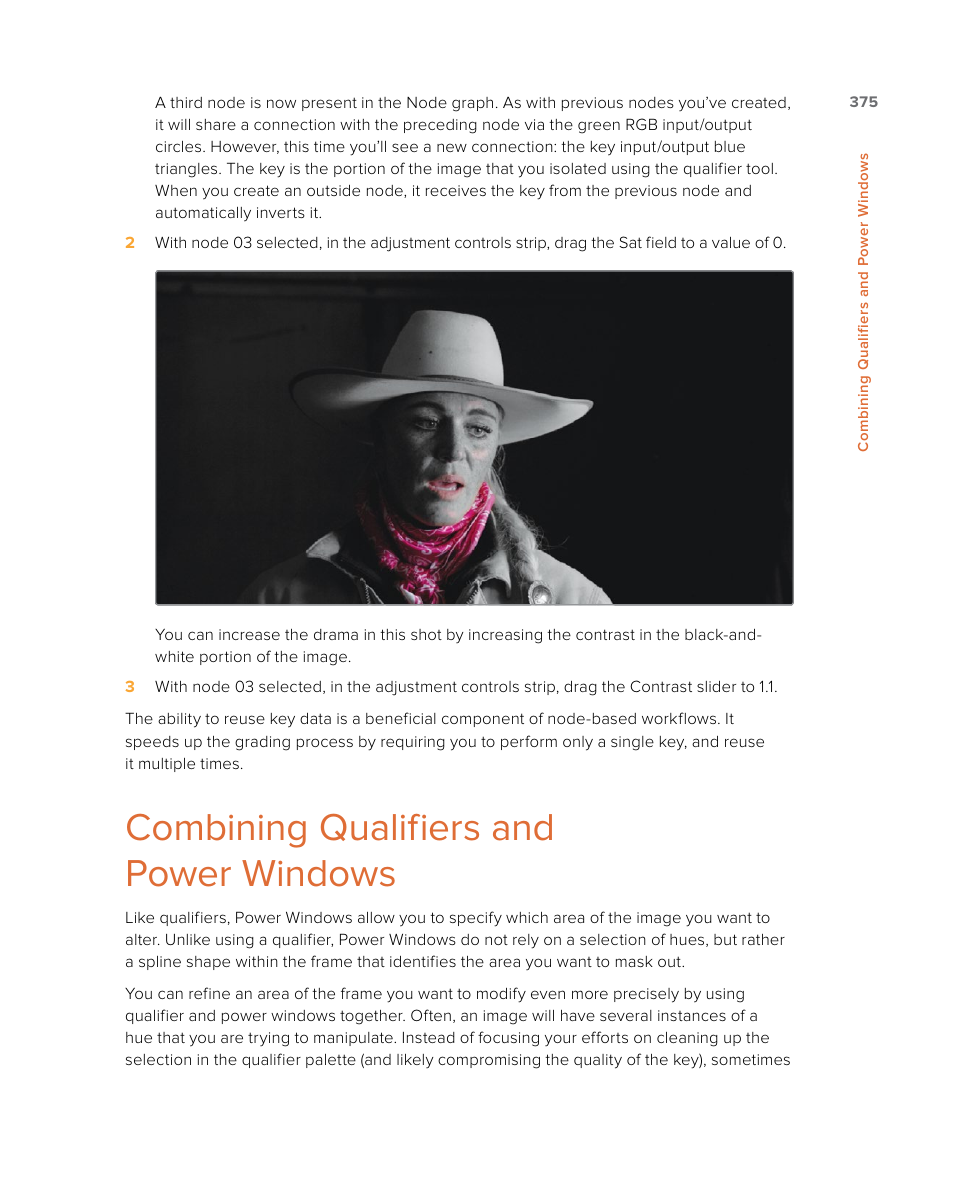 Combining qualifiers and power windows | Blackmagic Design DaVinci Resolve Studio (Dongle) User Manual | Page 390 / 444