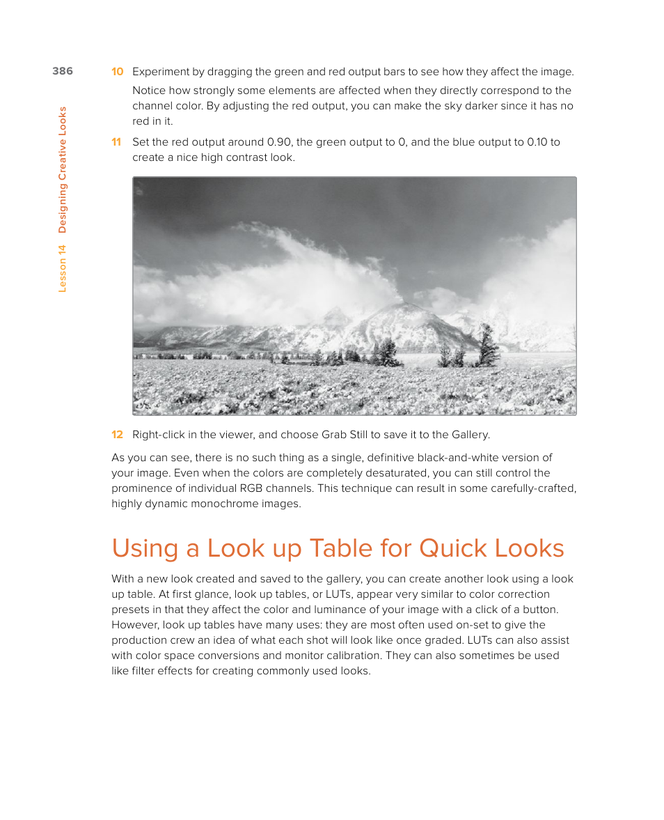 Using a look up table for quick looks | Blackmagic Design DaVinci Resolve Studio (Dongle) User Manual | Page 401 / 444