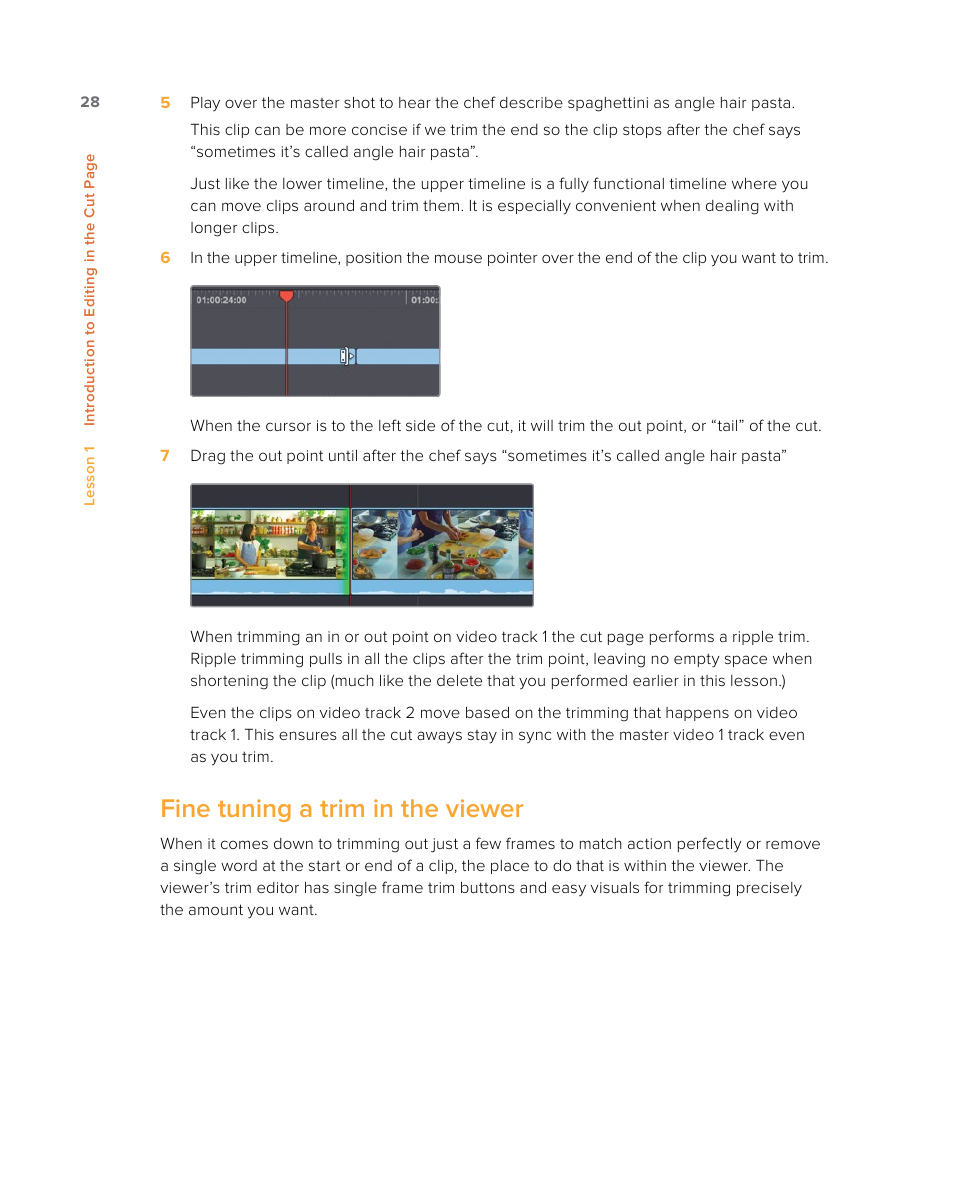 Fine tuning a trim in the viewer | Blackmagic Design DaVinci Resolve Studio (Dongle) User Manual | Page 43 / 444