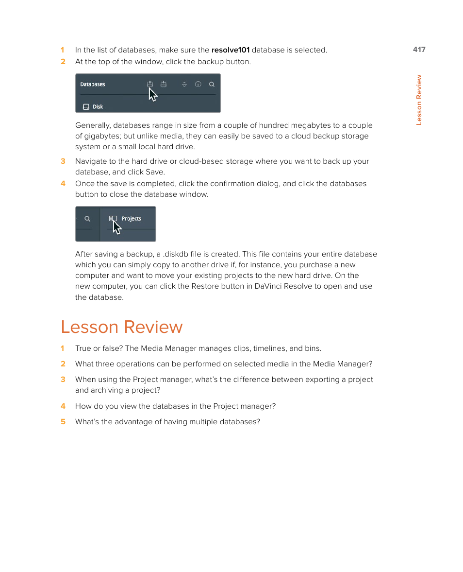 Lesson review | Blackmagic Design DaVinci Resolve Studio (Dongle) User Manual | Page 432 / 444