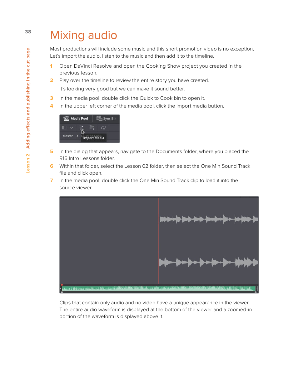 Mixing audio | Blackmagic Design DaVinci Resolve Studio (Dongle) User Manual | Page 53 / 444