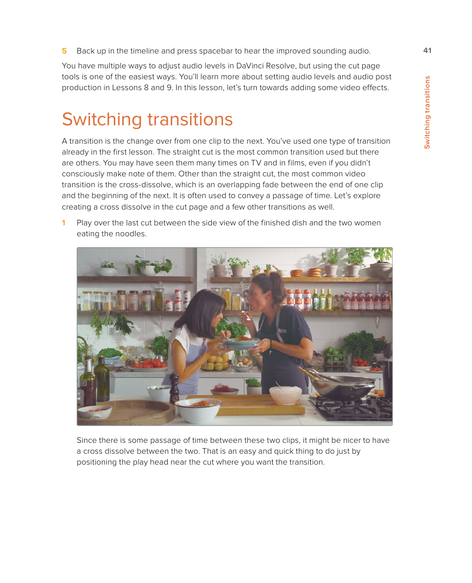Switching transitions | Blackmagic Design DaVinci Resolve Studio (Dongle) User Manual | Page 56 / 444