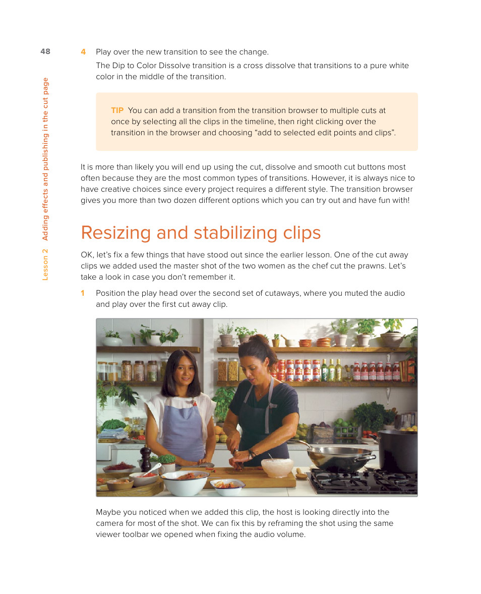 Resizing and stabilizing clips | Blackmagic Design DaVinci Resolve Studio (Dongle) User Manual | Page 63 / 444