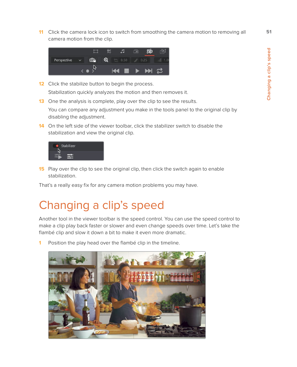 Changing a clip’s speed | Blackmagic Design DaVinci Resolve Studio (Dongle) User Manual | Page 66 / 444