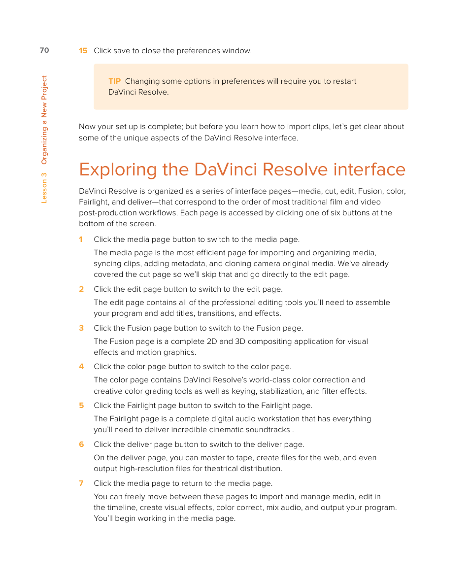 Exploring the davinci resolve interface | Blackmagic Design DaVinci Resolve Studio (Dongle) User Manual | Page 85 / 444