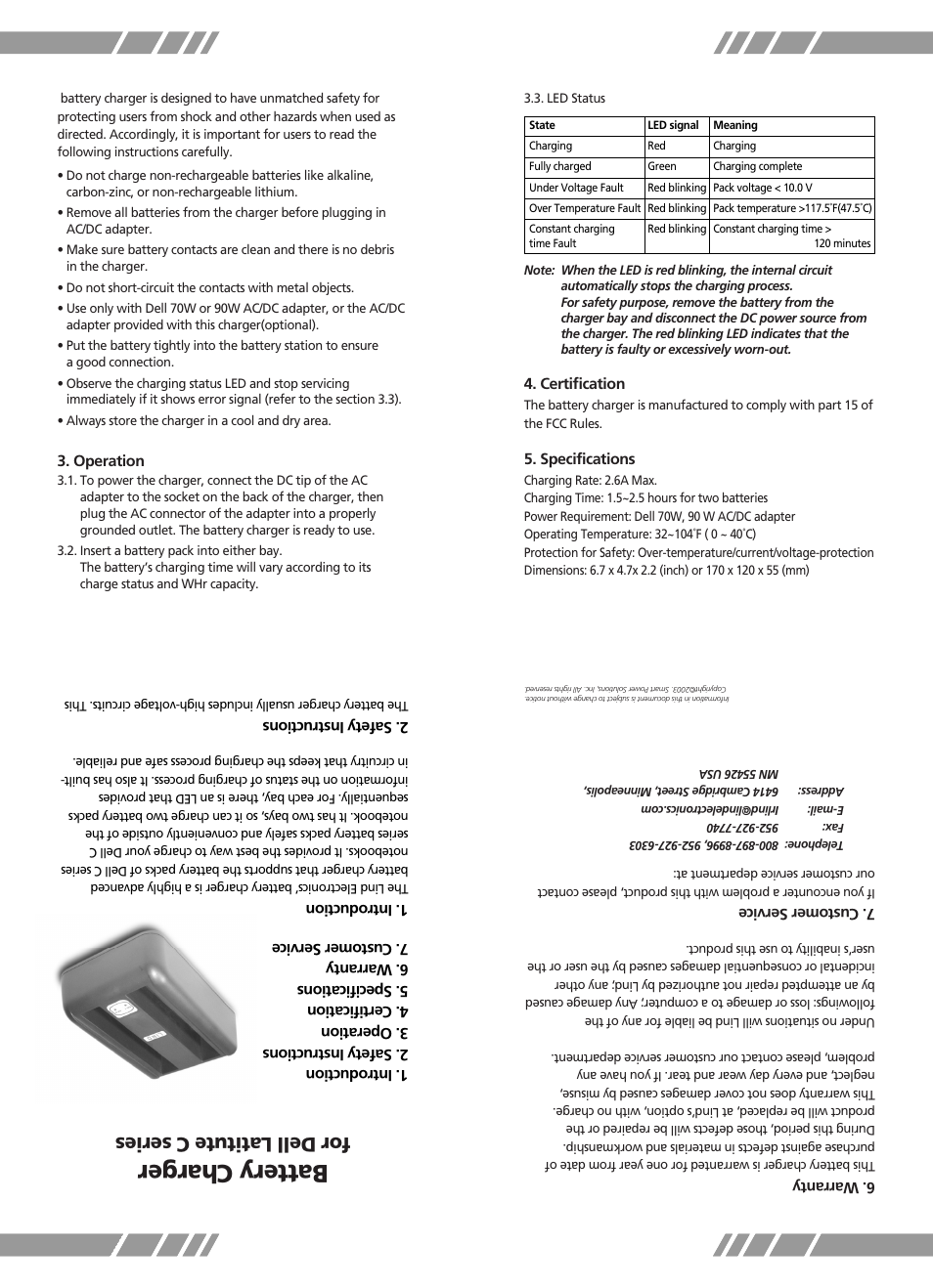 Battery charger, For dell latitute c series | Dell C Series User Manual | Page 2 / 2