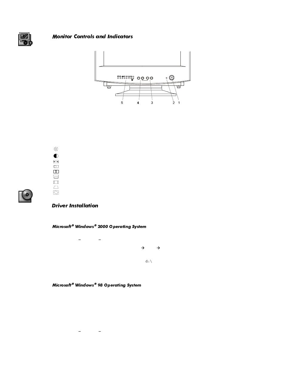 0rqlwru &rqwurov dqg ,qglfdwruv, Ulyhu ,qvwdoodwlrq | Dell E551 User Manual | Page 2 / 4