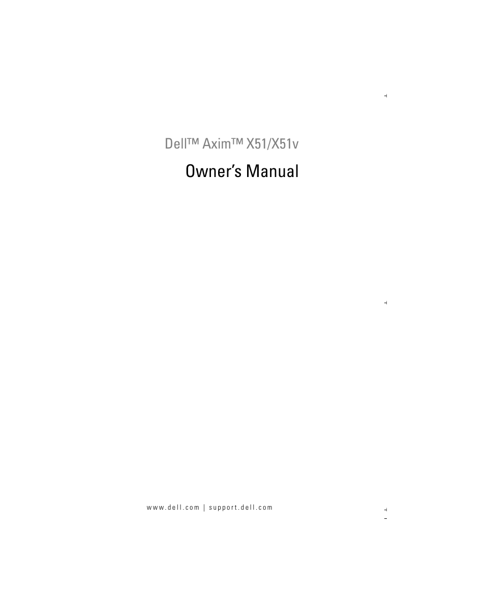 Dell X51 User Manual | 142 pages