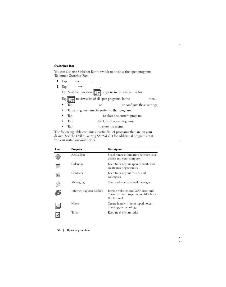 Dell X51 User Manual | Page 58 / 142