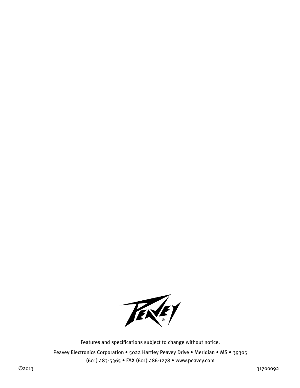 Peavey IPR2 2000 2-Channel Power Amplifier User Manual | Page 116 / 116