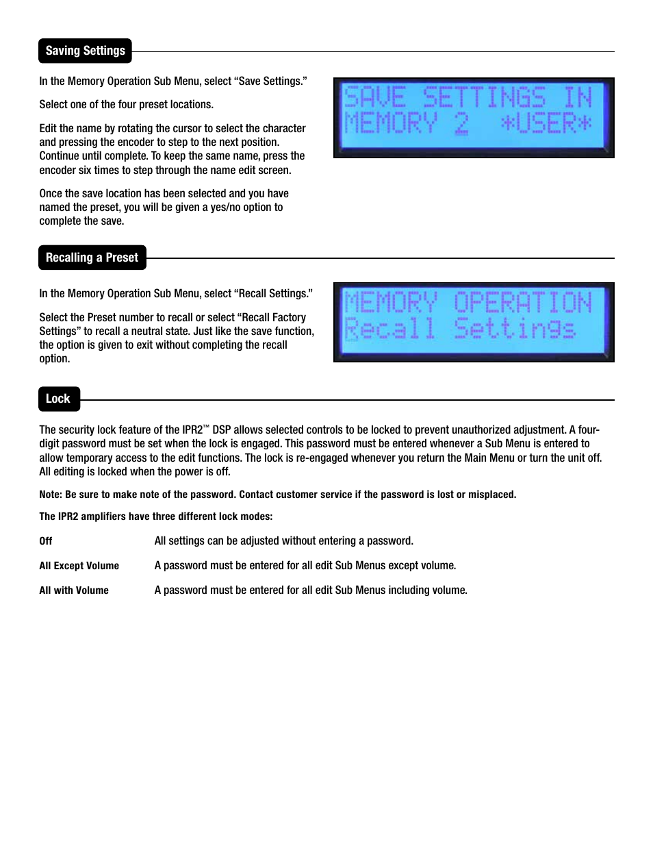 Peavey IPR2 2000 2-Channel Power Amplifier User Manual | Page 32 / 116