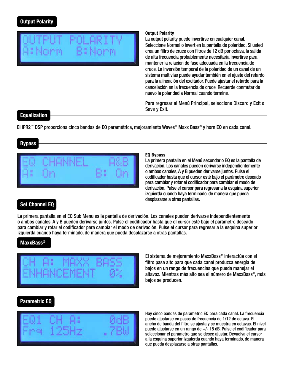 Peavey IPR2 2000 2-Channel Power Amplifier User Manual | Page 42 / 116